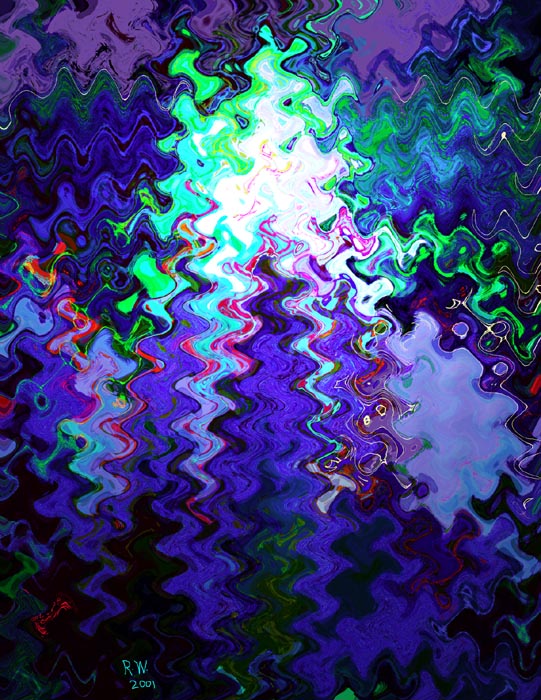 Colored Light on Water