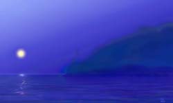 Purple Night with Moon